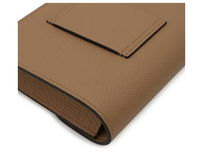 Hermès Portafoglio pieghevole slim Hermes Constance Beige Marrone - vista 3