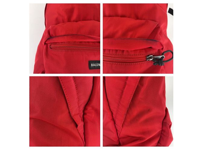 Balenciaga Nylon Explorer Rucksack Rot - Ansicht 6
