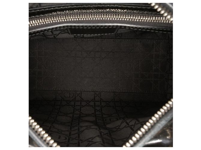 Dior Lady Dior Medium Vernice Nero Argento - vista 5