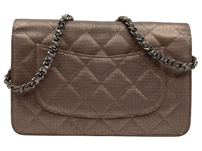 Chanel WOC Wallet on Chain Rosé Metallic Mesh Effect Rosa - vista 2