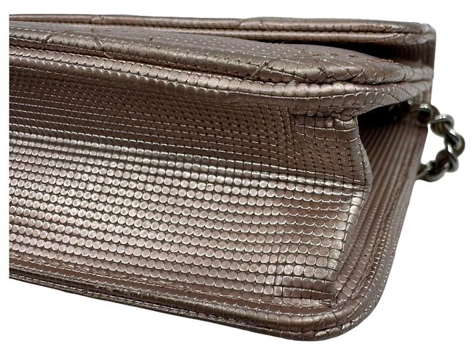 Chanel WOC Wallet on Chain Rosé Metallic Mesh Effect Rosa - vista 7