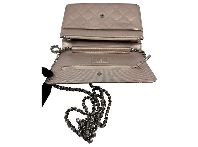 Chanel WOC Wallet on Chain Rosé Metallic Mesh Effect Rosa - vista 9