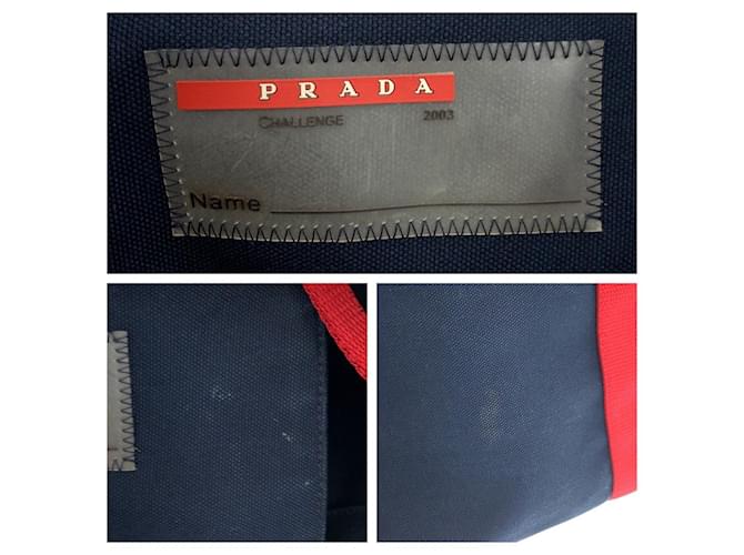 Prada Canapa Canvas Tote Bag Blau - Ansicht 4