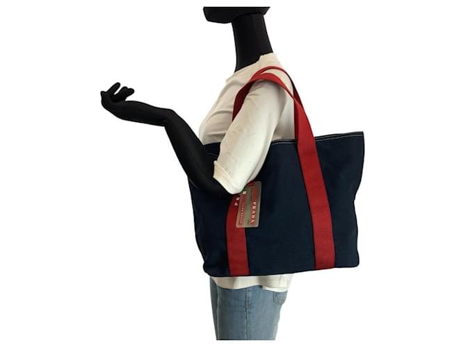 Prada Canapa Canvas Tote Bag Blau - Ansicht 7
