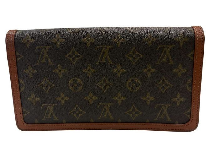 Clutch Louis Vuitton Monogram Pochette Dame Marrone - vista 2