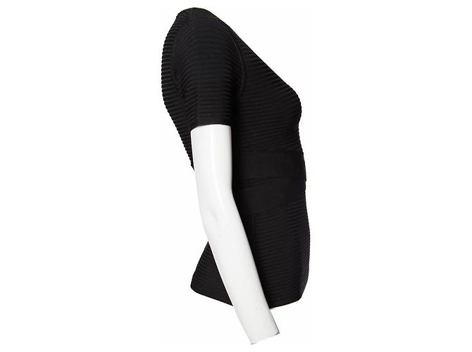 T by Alexander Wang, top elástico negro con tiras cruzadas - vista 2