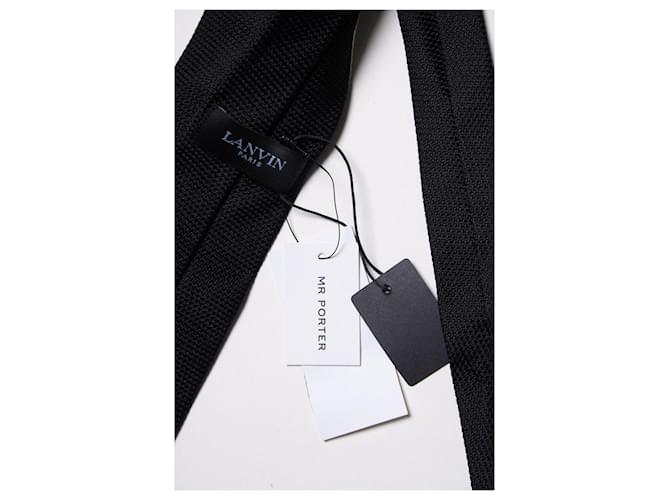 Lanvin, cravatta strutturata nera Nero - vista 2