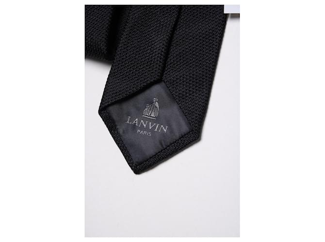 Lanvin, cravatta strutturata nera Nero - vista 3