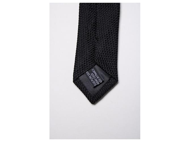 Lanvin, cravatta strutturata nera Nero - vista 4