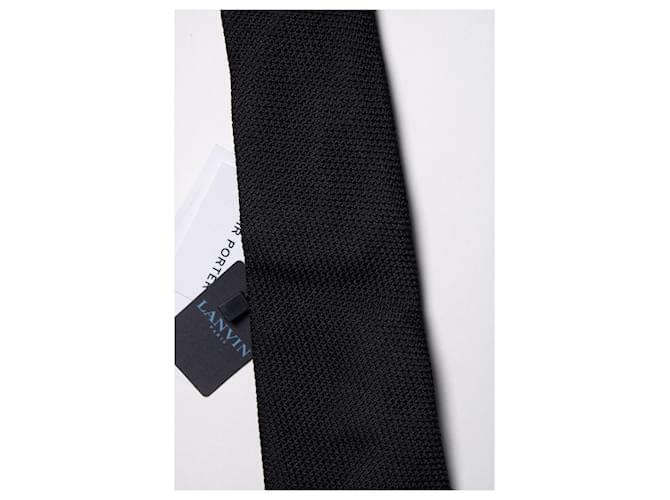 Lanvin, cravatta strutturata nera Nero - vista 5