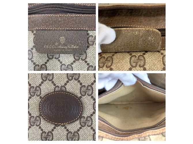 Gucci Vintage GG Supreme Canvas Boston Tote Braun Beige - Ansicht 3