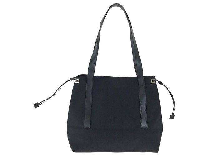 Gucci Nylon/Leder Tote Bag Schwarz - Ansicht 2