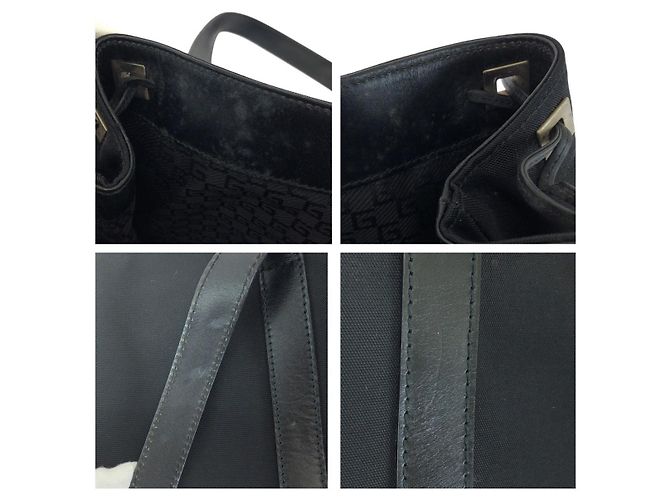 Gucci Nylon/Leder Tote Bag Schwarz - Ansicht 4