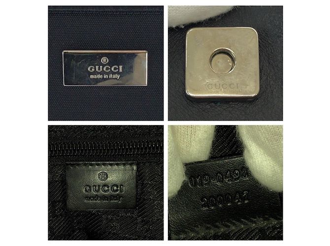 Gucci Nylon/Leder Tote Bag Schwarz - Ansicht 6