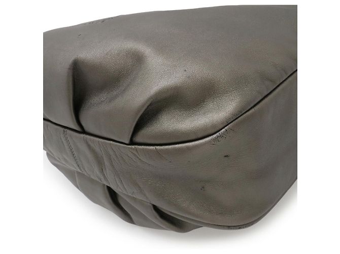 Bolsa de ombro Loewe Viento 30 Anagram em couro nappa Prata Metálico - vista 3