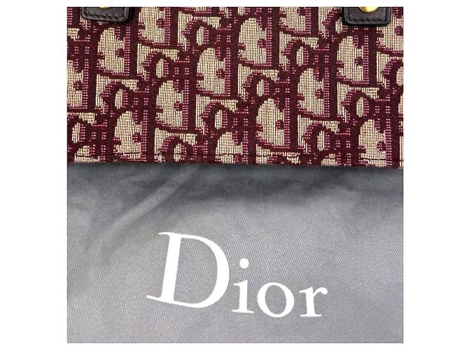 Borsa a tracolla clutch Christian Dior Oblique Saddle Bordeaux Rosso - vista 2