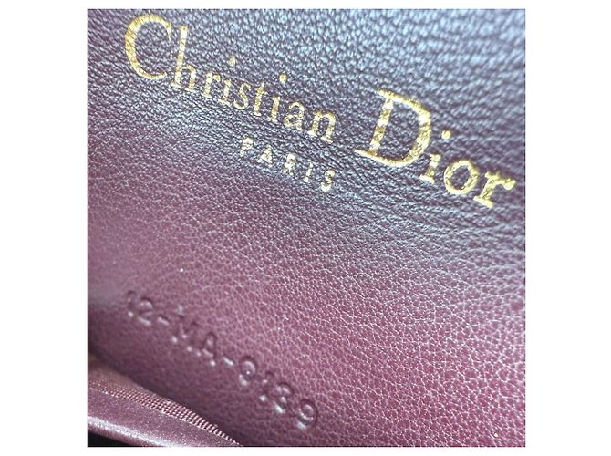 Borsa a tracolla clutch Christian Dior Oblique Saddle Bordeaux Rosso - vista 8