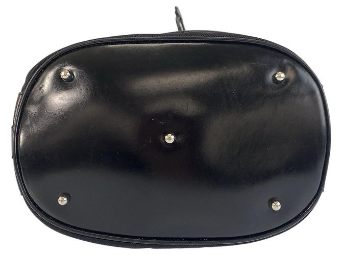 Borsa a mano Gucci Bamboo Nylon Leather Nero - vista 10