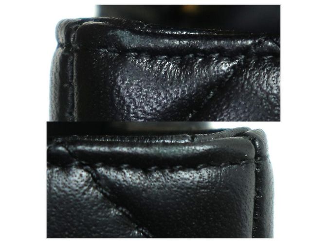 Borsa a tracolla Chanel Mini Classic in agnello Nero - vista 5