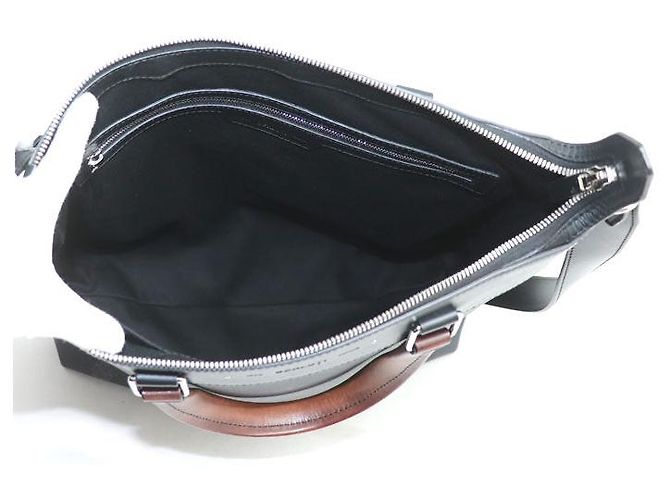Borsa Tote Verticale 2way Berluti Passenger Marrone Nero - vista 3