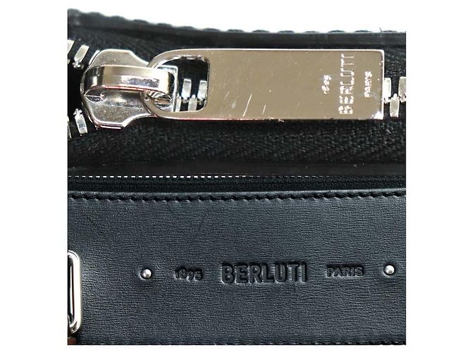 Borsa Tote Verticale 2way Berluti Passenger Marrone Nero - vista 5