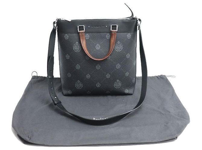 Borsa Tote Verticale 2way Berluti Passenger Marrone Nero - vista 7