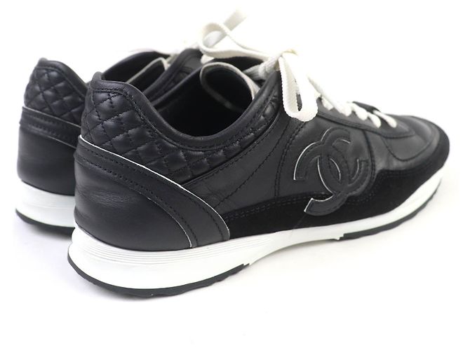 Chanel COCO Mark Leder-Sneaker Schwarz - vista 2