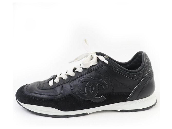 Chanel COCO Mark Leder-Sneaker Schwarz - vista 4