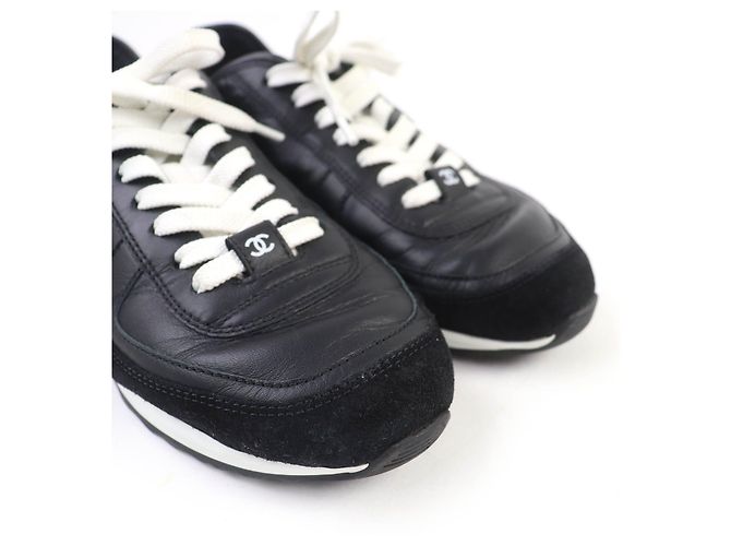 Chanel COCO Mark Leder-Sneaker Schwarz - vista 7