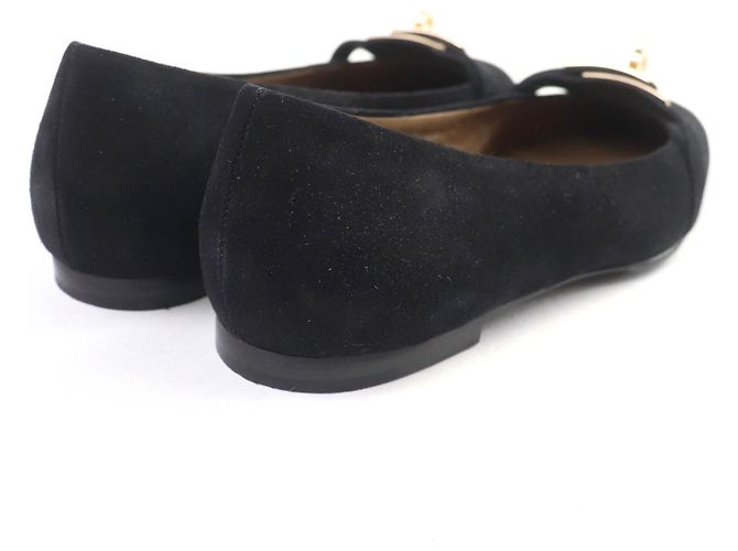 Hermès Décolleté Bilbao Kelly Buckle Suede Hermes Nero - vista 3
