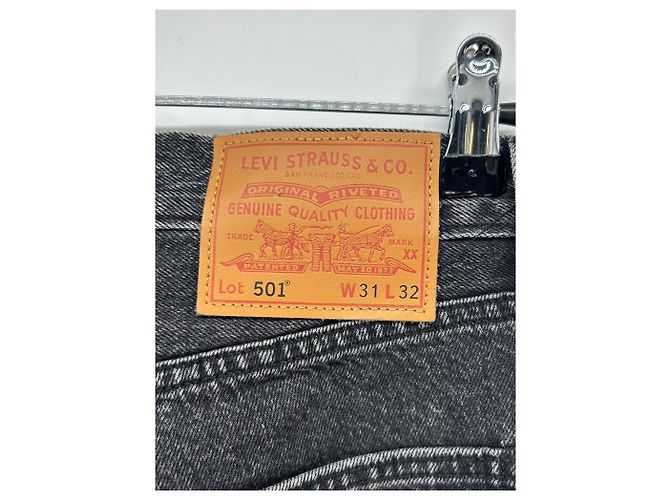 Jeans Levi's 501 neri in cotone Nero - vista 3