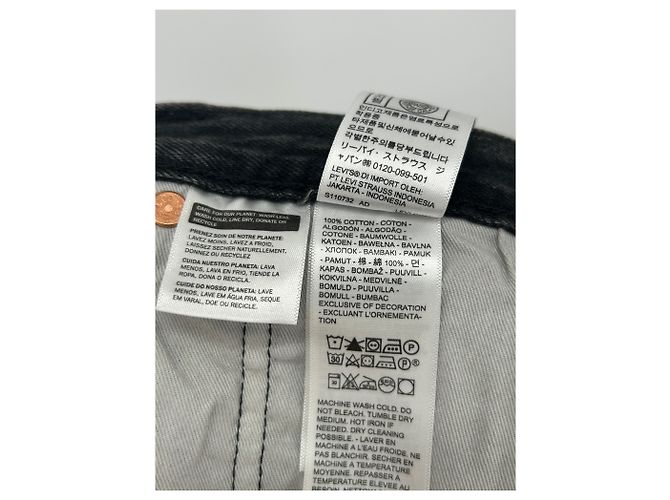 Jeans Levi's 501 neri in cotone Nero - vista 4