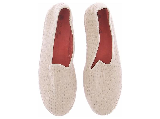 Loro Piana Ballerinas aus Ecru-Canvas Beige - Ansicht 6