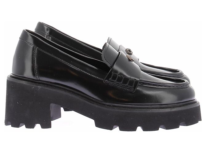 Ba&Sh Mocassini in pelle nera Nero - vista 4