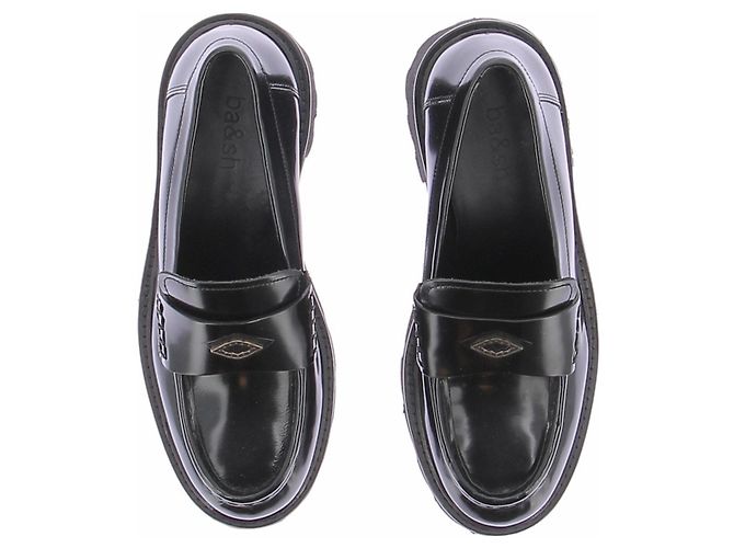Ba&Sh Mocassini in pelle nera Nero - vista 6