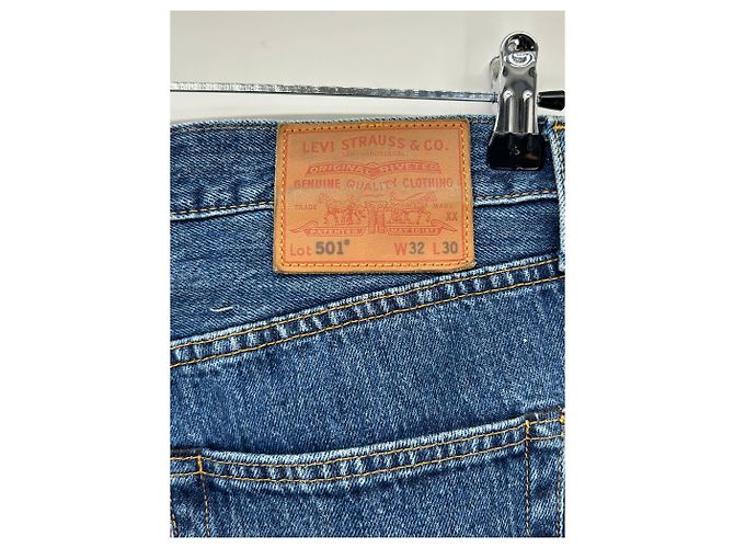 Jeans Levi's 501 blu in cotone - vista 3