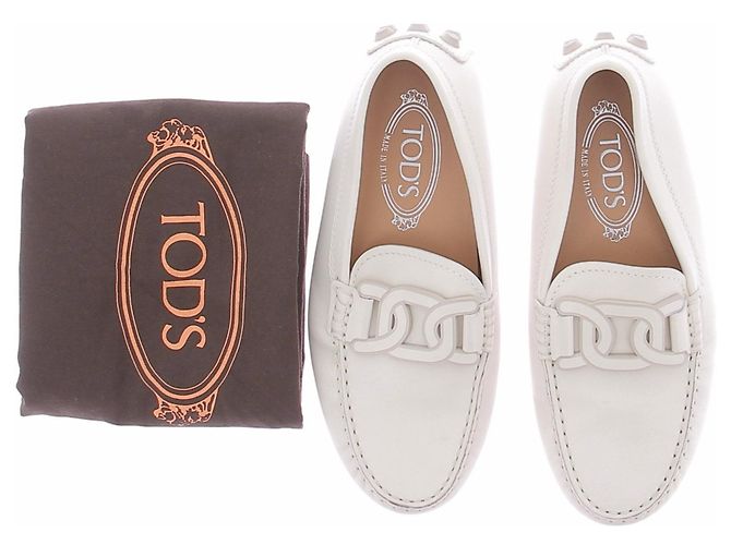 Tod's Mocasines de cuero blancos - vista 6