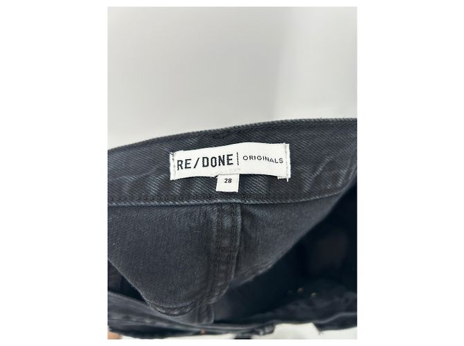 Autre Marque Pantaloncini RE DONE in cotone neri Nero - vista 3