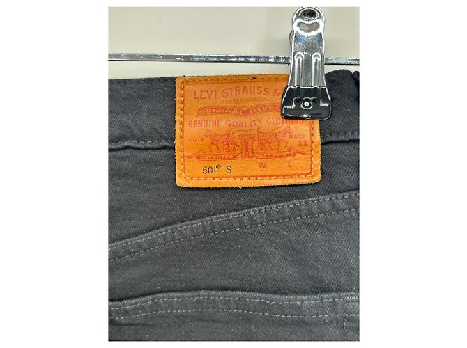 Jeans Levi's 501 in denim nero - vista 3