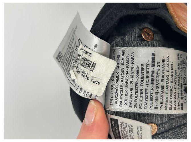 Jeans Levi's 501 in denim nero - vista 4