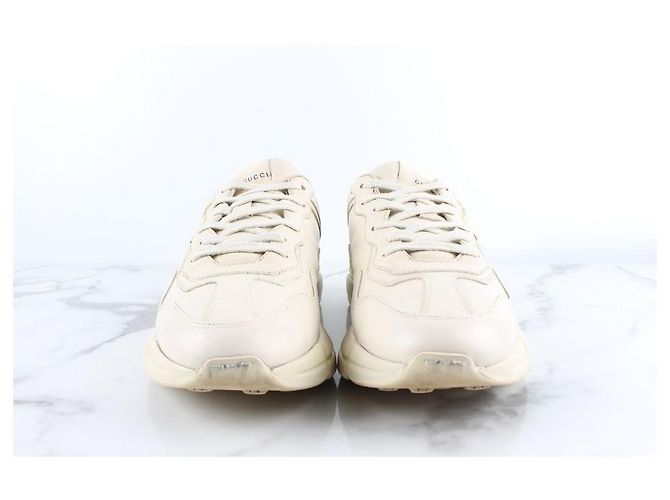 Gucci Sneakers Laiton Square Logo Bianco - vista 3