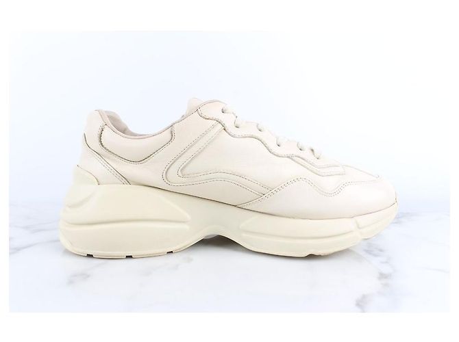 Gucci Sneakers Laiton Square Logo Bianco - vista 6