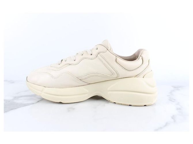 Gucci Sneakers Laiton Square Logo Bianco - vista 8