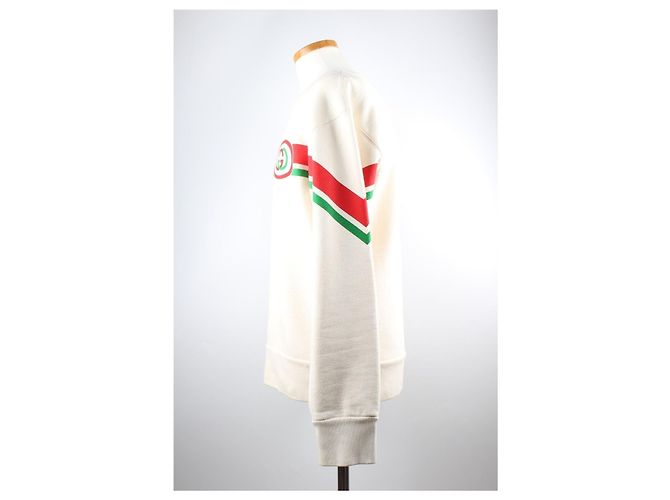 Gucci Sweatshirt mit GG-Logo und Rundhalsausschnitt Weiß - Ansicht 3
