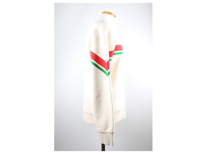 Gucci Sweatshirt mit GG-Logo und Rundhalsausschnitt Weiß - Ansicht 5