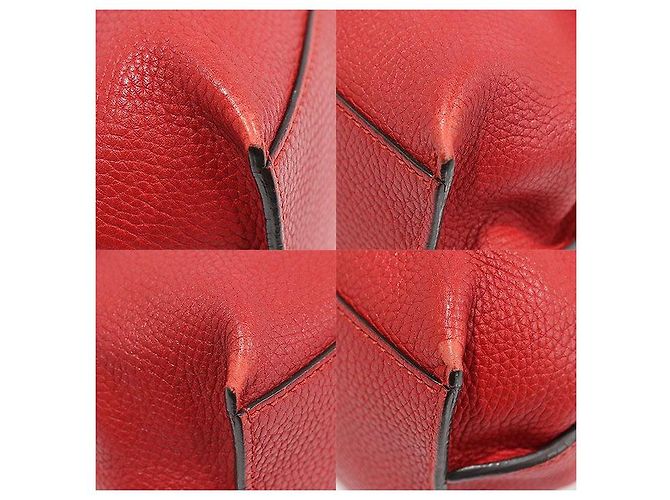 Gucci Piccola borsa a manico Bamboo in pelle rossa Rosso - vista 5