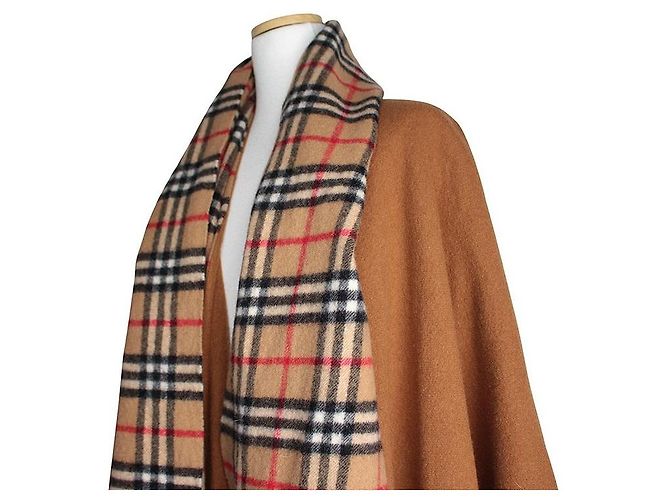 Burberry Langer Kaschmir-Mantel mit Karomuster (Big Oversize) Braun - Ansicht 5