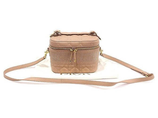 Dior Piccola beauty case Cannage in agnello rosa - vista 2