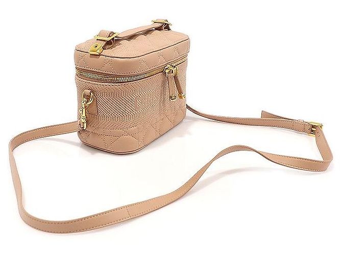 Dior Piccola beauty case Cannage in agnello rosa - vista 3