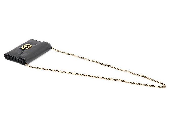 Gucci Mini borsa a tracolla GG Marmont in pelle texturizzata nera Nero - vista 4